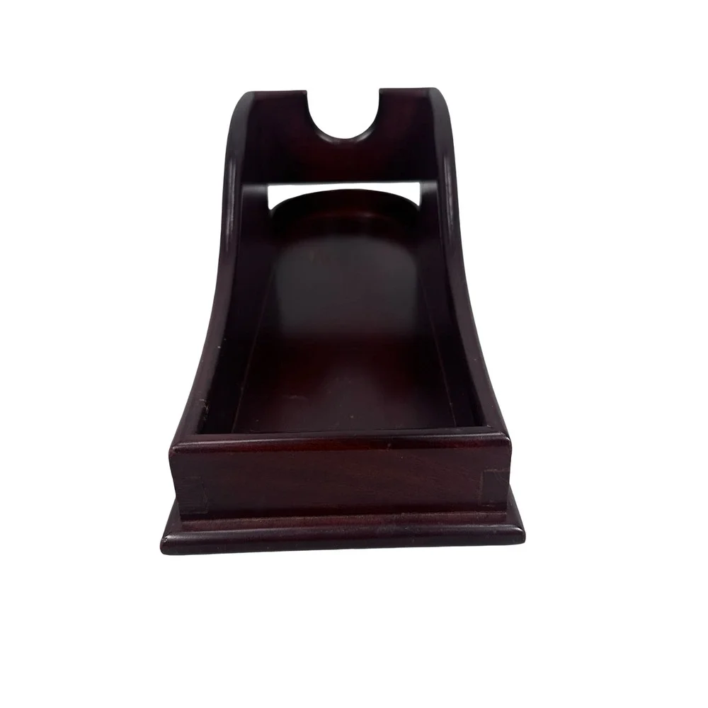 Vintage Williamsburg Restoration C4W Wine Bottle Server Brown Mahogany Wood‎